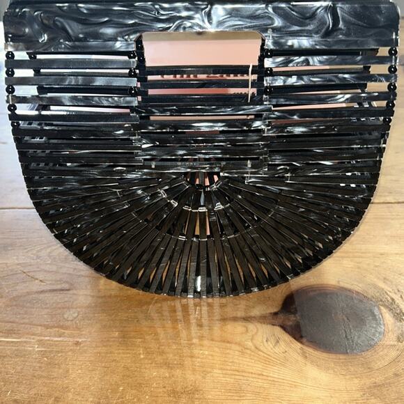 Cult Gaia Ark Mini Acrylic Handbag – Iconic Top Handle Clutch Purse - Picture 9 of 10